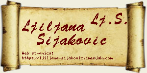 Ljiljana Šijaković vizit kartica